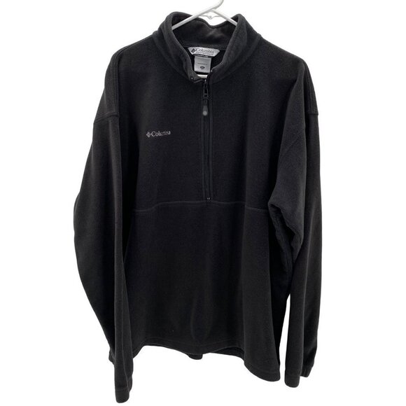 Columbia Black Fleece 1/2 Zip Pullover Men’s Size XXL - Picture 1 of 5